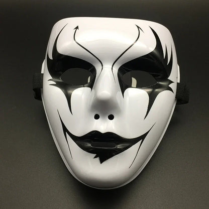 Masque Clown Macabre Noir et Or - Halloween