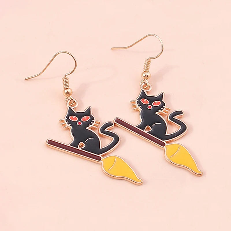 Boucles d'oreilles Halloween – Momie, œil, fantôme et citrouille
