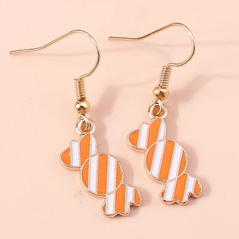Boucles d'oreilles Halloween – Momie, œil, fantôme et citrouille