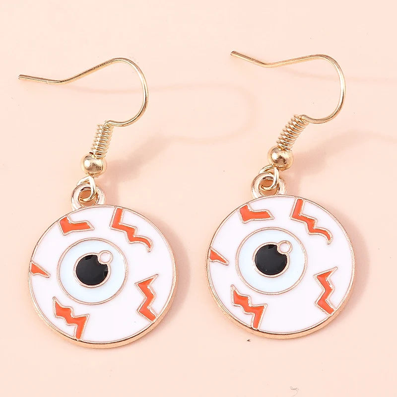 Boucles d'oreilles Halloween – Momie, œil, fantôme et citrouille