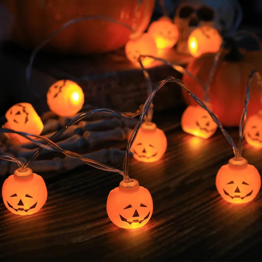 Guirlande Lumineuse LED Citrouille Crâne Œil - Halloween