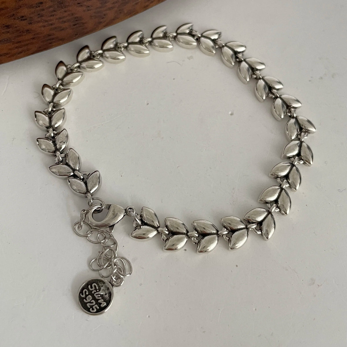 Bracelet femme en argent sterling 925 – Cœur rétro