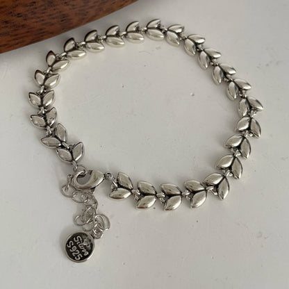Bracelet femme en argent sterling 925 – Cœur rétro