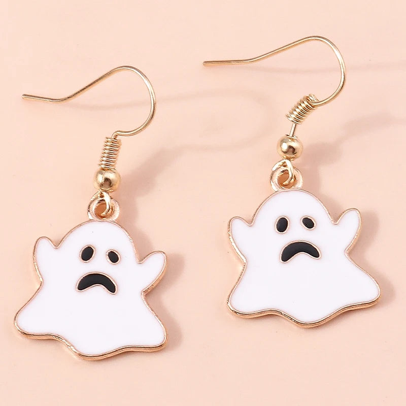 Boucles d'oreilles Halloween – Momie, œil, fantôme et citrouille