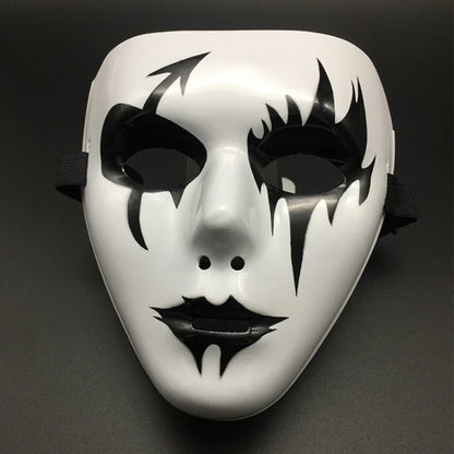 Masque Clown Macabre Noir et Or - Halloween