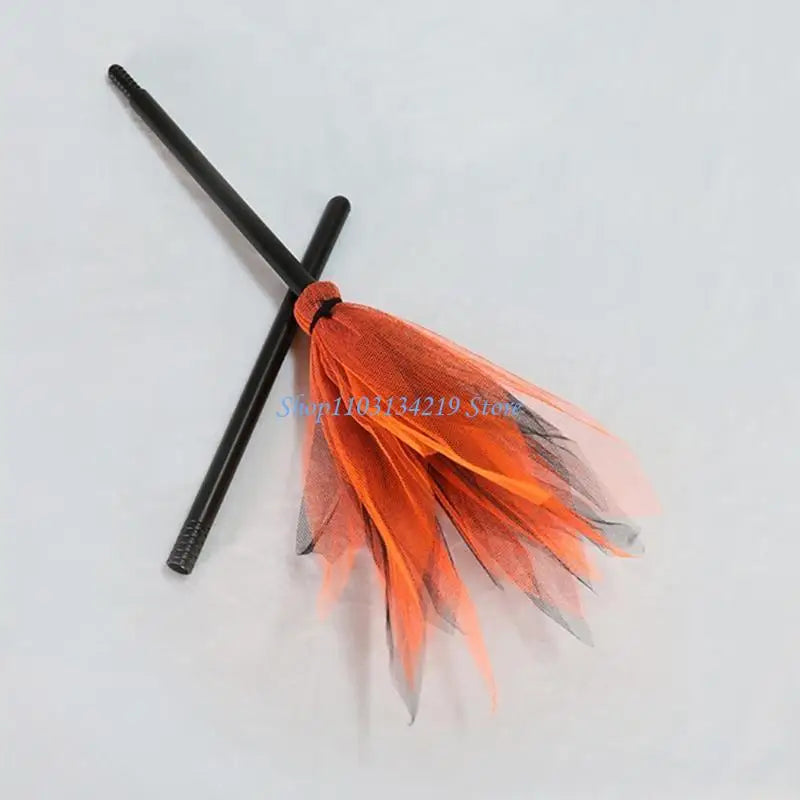 Balai de Sorcière en Tulle - Accessoire Costume Halloween
