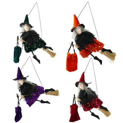 Pendentif Balai de Sorcière à Suspendre - Déco Halloween