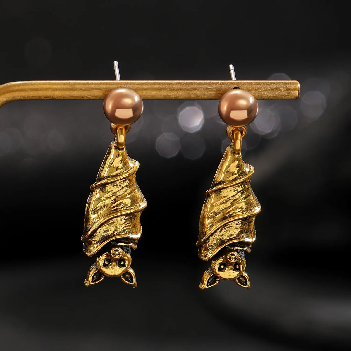 Boucles d'oreilles chauve-souris gothiques bicolores – Halloween