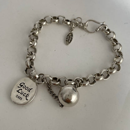 Bracelet femme en argent sterling 925 – Cœur rétro