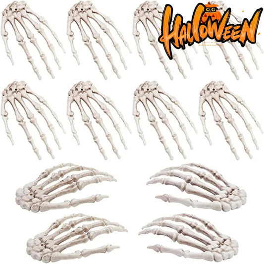 Mains Squelette Réalistes Halloween - Décoration Terrifiante