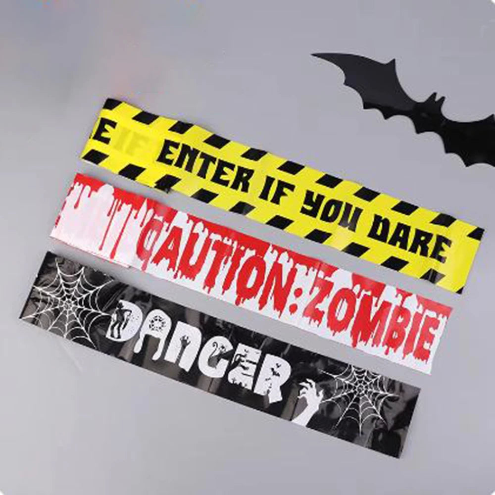 Ruban de Signalisation Danger Halloween - Déco Effrayante