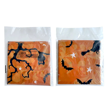 Nappe Plastique Halloween Citrouille et Toile d'Araignée