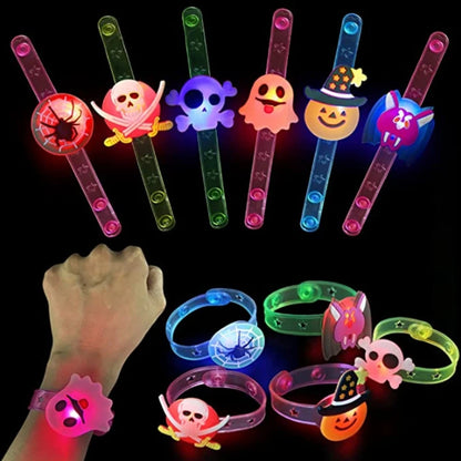 Bracelets lumineux Halloween – Citrouille et fantôme