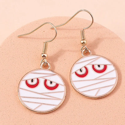Boucles d'oreilles Halloween – Momie, œil, fantôme et citrouille