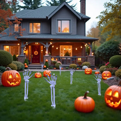 Props Crâne et Mains Squelette Réalistes - Décoration Halloween