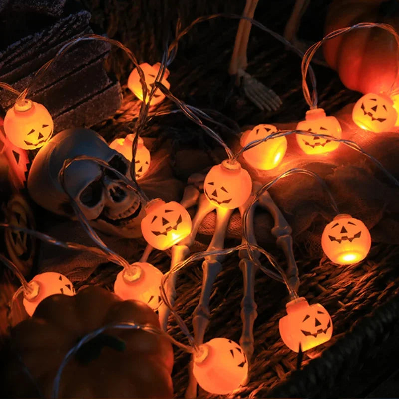 Guirlande Lumineuse LED Citrouille Crâne Œil - Halloween