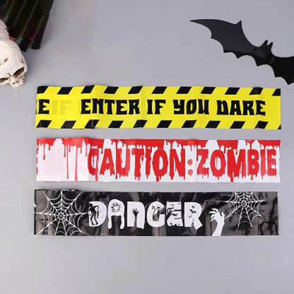Ruban de Signalisation Danger Halloween - Déco Effrayante