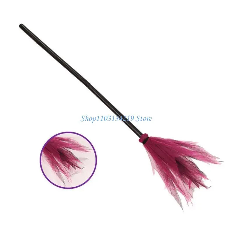 Balai de Sorcière en Tulle - Accessoire Costume Halloween