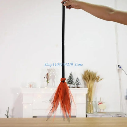 Balai de Sorcière en Tulle - Accessoire Costume Halloween