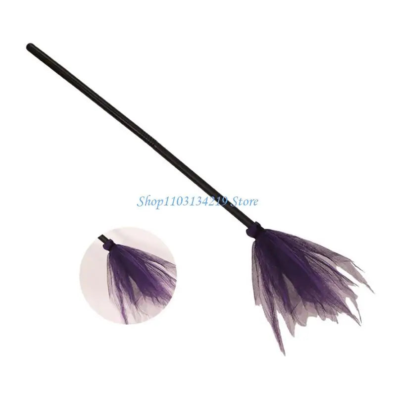 Balai de Sorcière en Tulle - Accessoire Costume Halloween