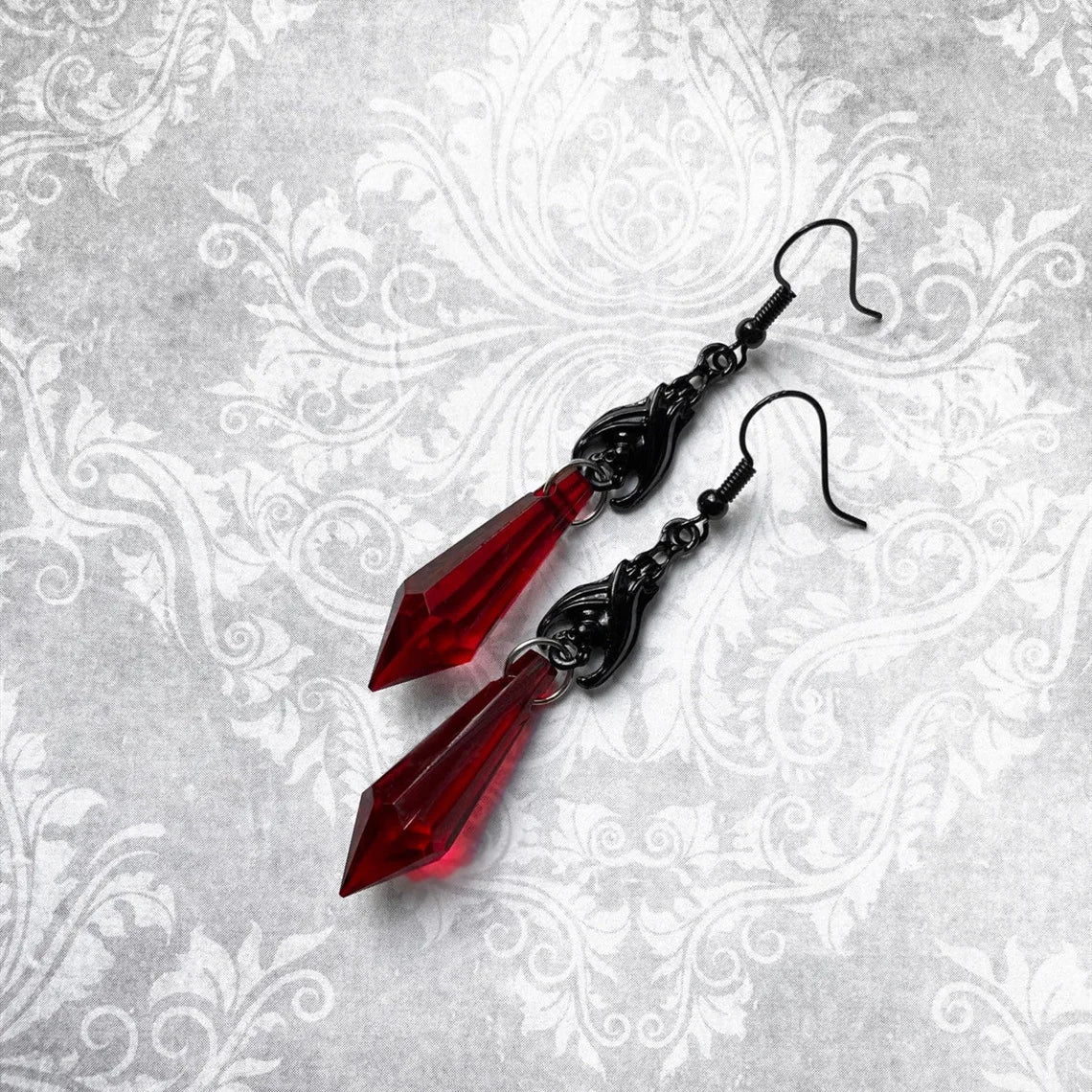 Boucles d'Oreilles Chauve-Souris Gothiques Halloween