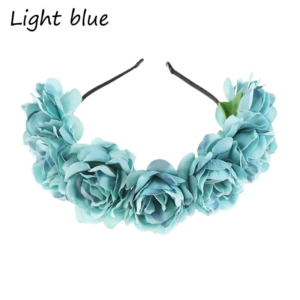 Couronne de Fleurs avec Voile Noir - Halloween Día de los Muertos