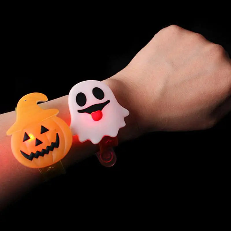 Bracelets lumineux Halloween – Citrouille et fantôme
