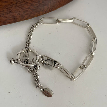 Bracelet femme en argent sterling 925 – Cœur rétro