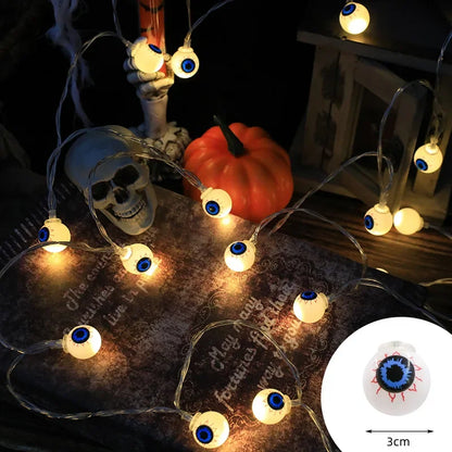 Guirlande Lumineuse LED Citrouille Crâne Œil - Halloween