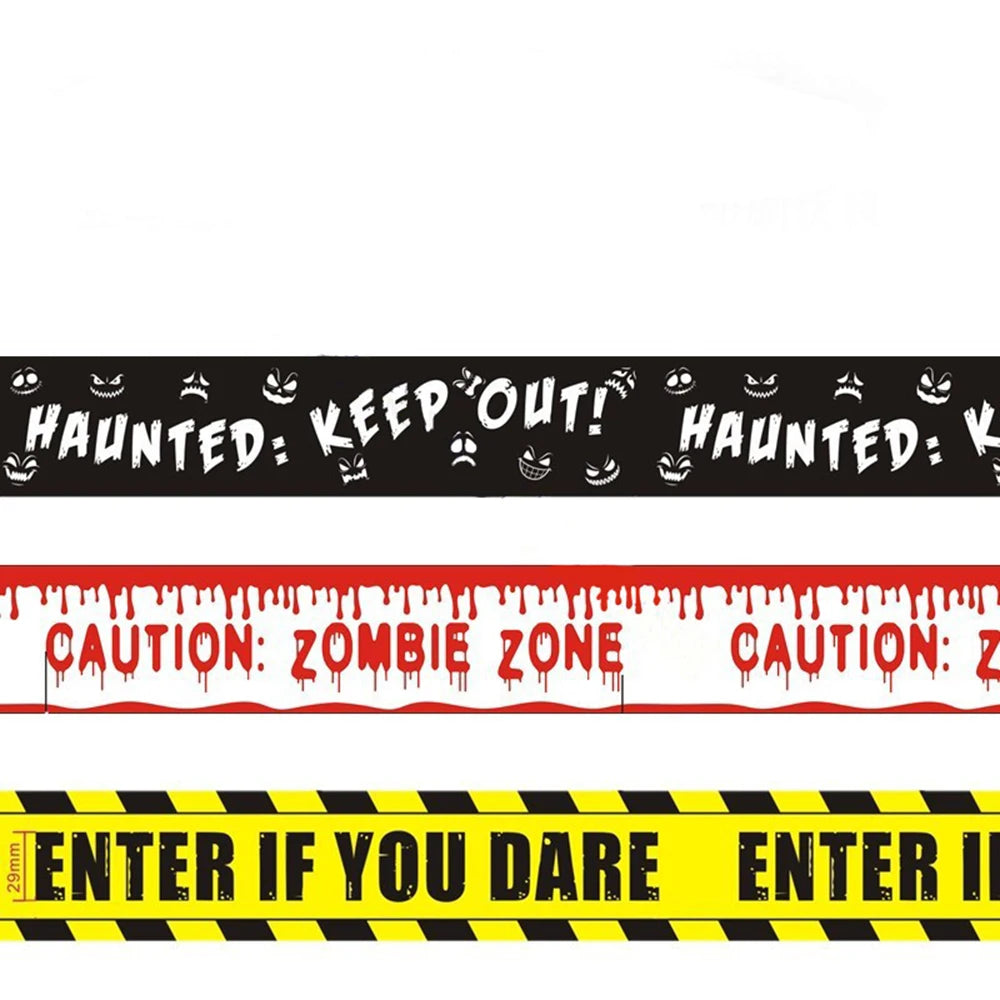Ruban de Signalisation Danger Halloween - Déco Effrayante