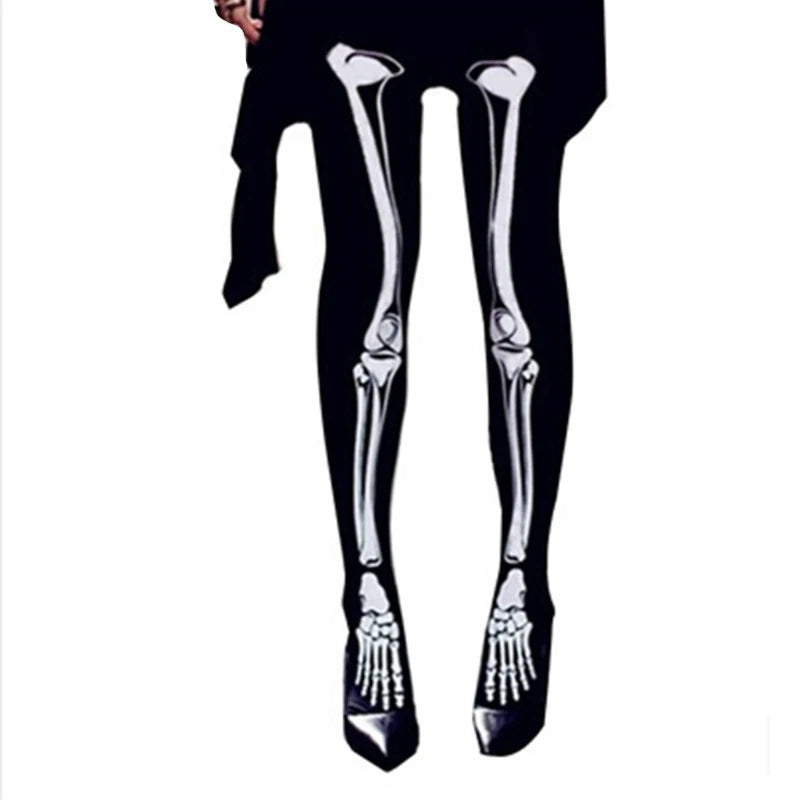 Collants Imprimé Squelette Femme - Costume Halloween
