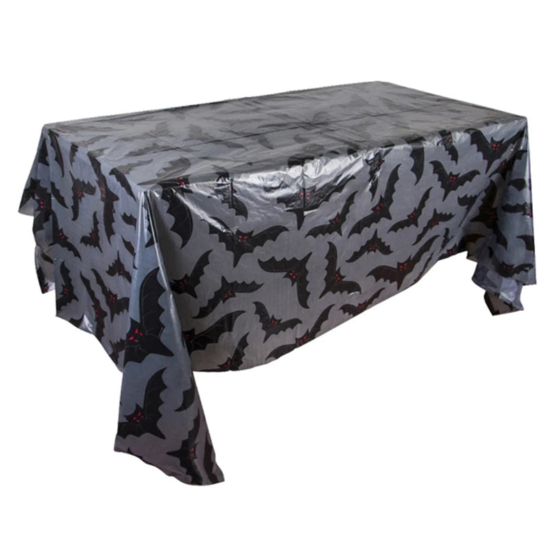 Nappe Plastique Halloween Citrouille et Toile d'Araignée