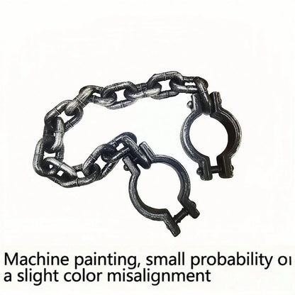 Menottes et Chaînes Factices Halloween - Accessoire Prisonnier
