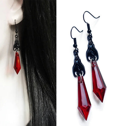 Boucles d'Oreilles Chauve-Souris Gothiques Halloween