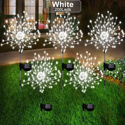 Feux d'Artifice Solaires Décoratifs pour Jardin - Halloween, Noël, Mariage