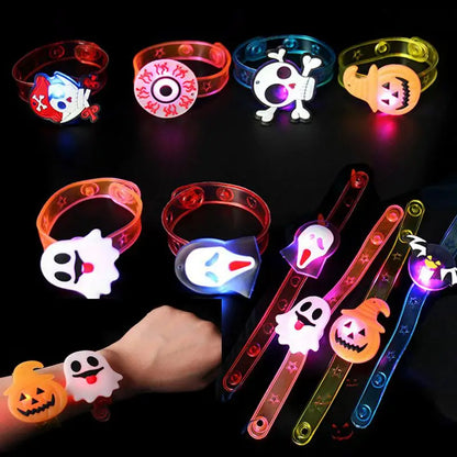 Bracelets lumineux Halloween – Citrouille et fantôme