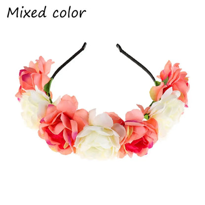 Couronne de Fleurs avec Voile Noir - Halloween Día de los Muertos