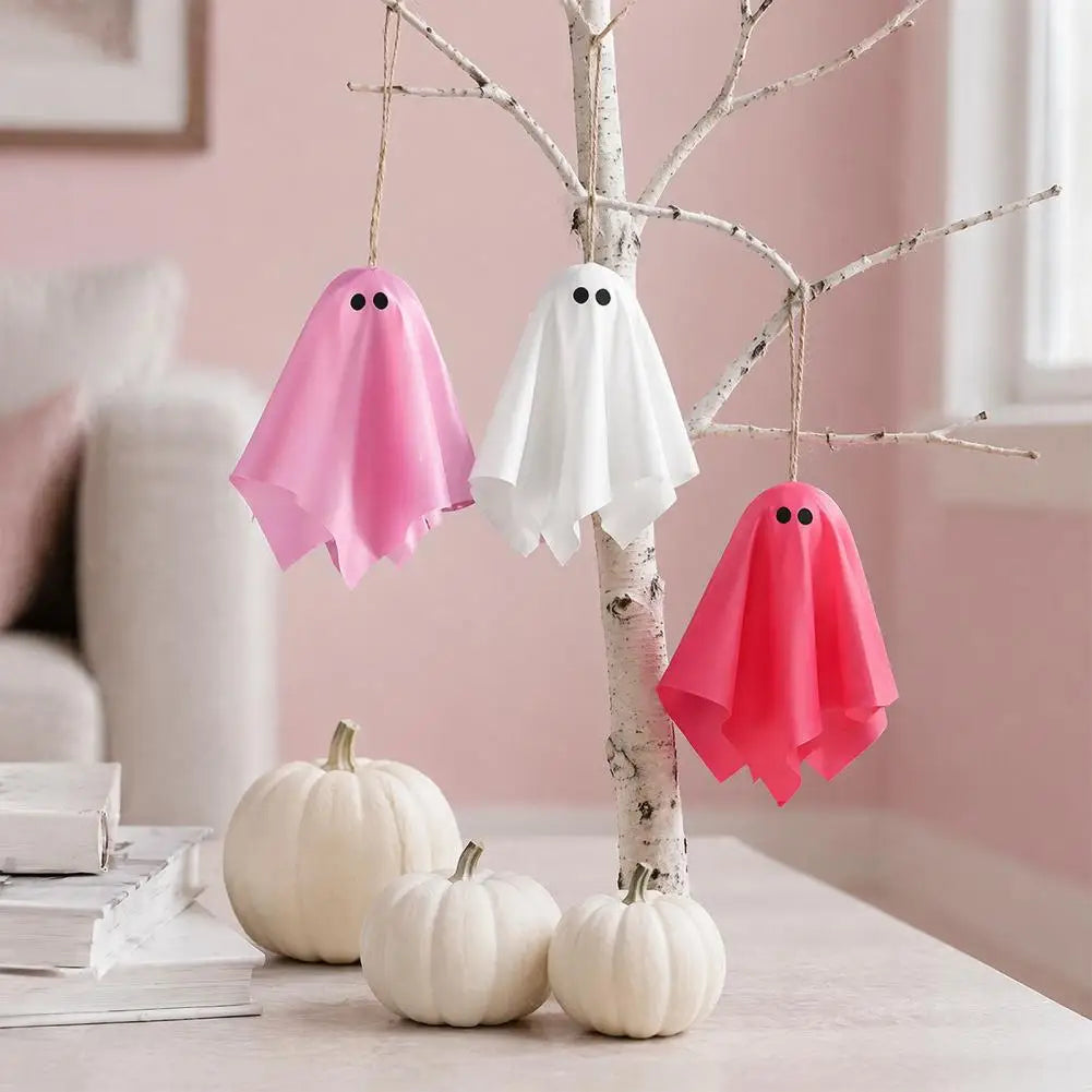 Fantômes Décoratifs Halloween Rose Pastel - Déco Douce et Girly