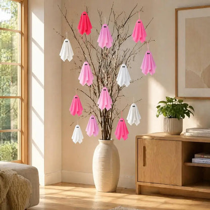 Fantômes Décoratifs Halloween Rose Pastel - Déco Douce et Girly