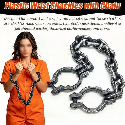 Menottes et Chaînes Factices Halloween - Accessoire Prisonnier