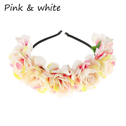 Couronne de Fleurs avec Voile Noir - Halloween Día de los Muertos
