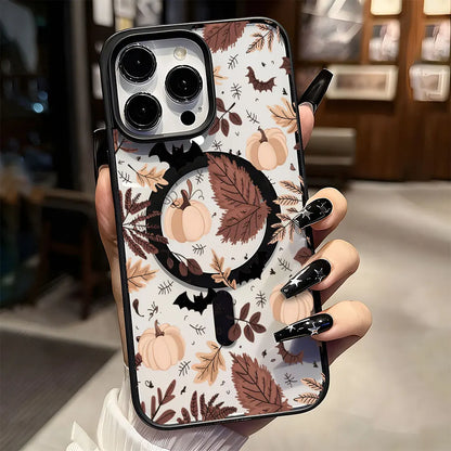 Coque iPhone Magnétique Halloween Citrouille Transparente