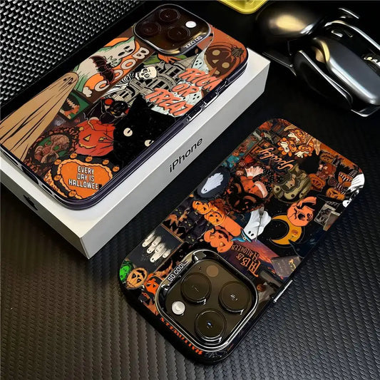 Coque iPhone Halloween Citrouille Effrayante Mate