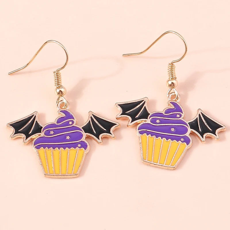 Boucles d'oreilles Halloween – Momie, œil, fantôme et citrouille