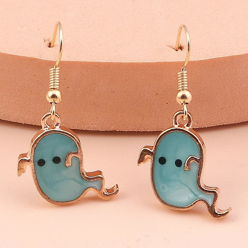 Boucles d'oreilles Halloween – Momie, œil, fantôme et citrouille