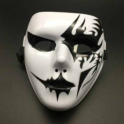Masque Clown Macabre Noir et Or - Halloween