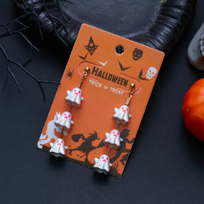 Boucles d'oreilles fantôme Halloween dorées – Mignonnes et gothiques